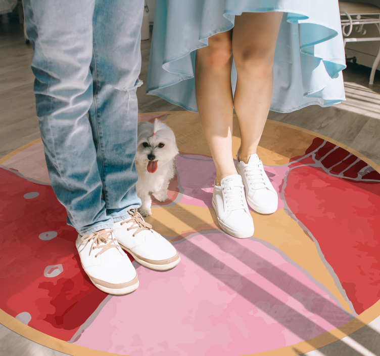 乙烯基地毯入口大厅生动花卉图案 - TenStickers