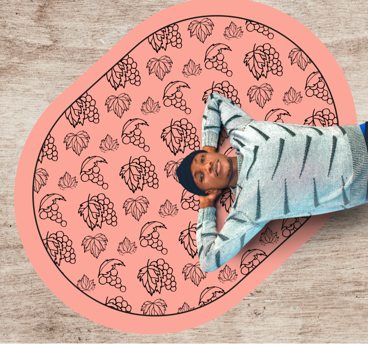 乙烯基花草地毯 植物葡萄图案 - TenStickers