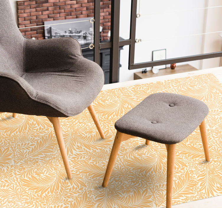 乙烯基花草地毯 植物叶状图案 - TenStickers