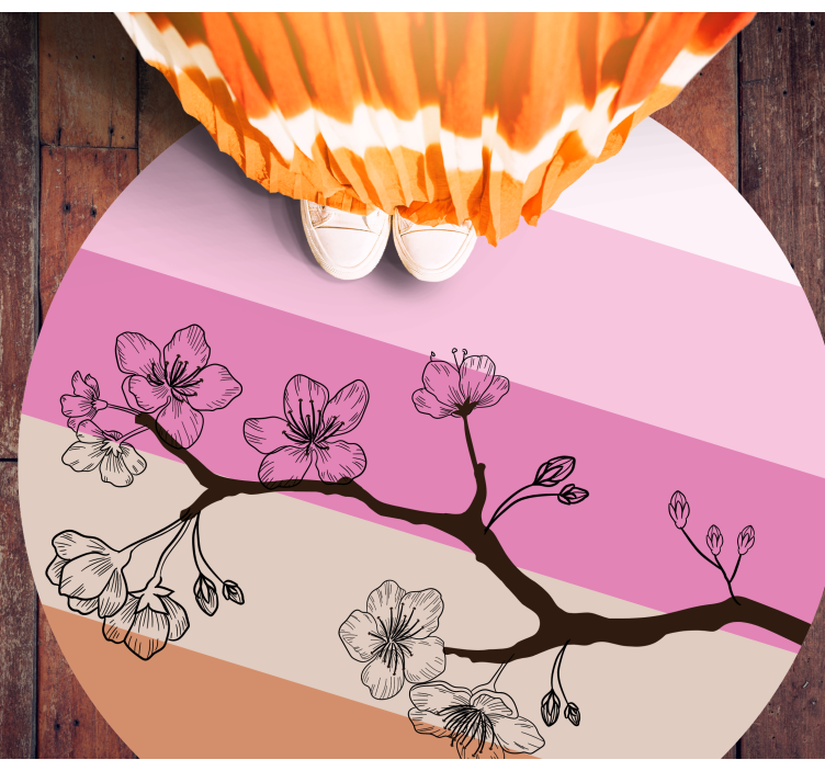 乙烯基花草地毯樱花优雅风情 - TenStickers