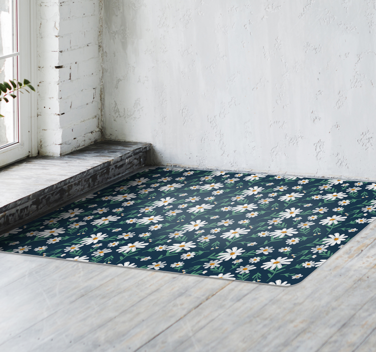 乙烯基花草地毯 雏菊图案表面 - TenStickers