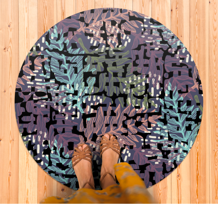 乙烯基花草地毯 叶类植物元素 - TenStickers