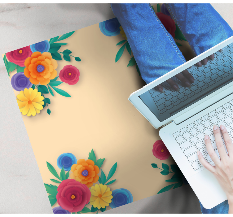 乙烯基花草地毯 生机盎然的花朵 - TenStickers