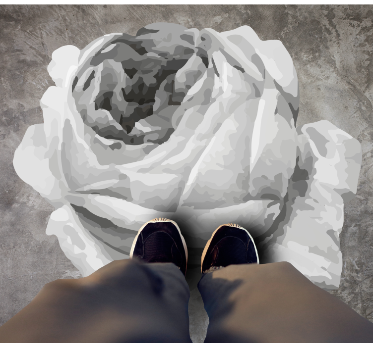 乙烯基花草地毯玫瑰花绽放 - TenStickers