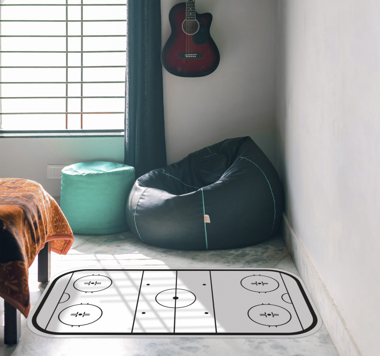 乙烯基地毯游戏冰球场 - TenStickers