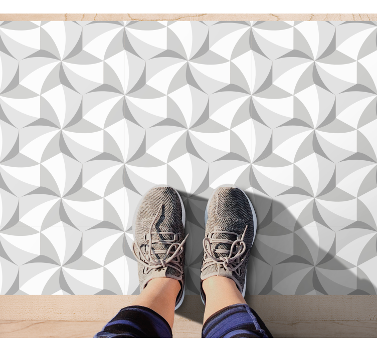 乙烯基地毯几何 抽象漩涡图案 - TenStickers