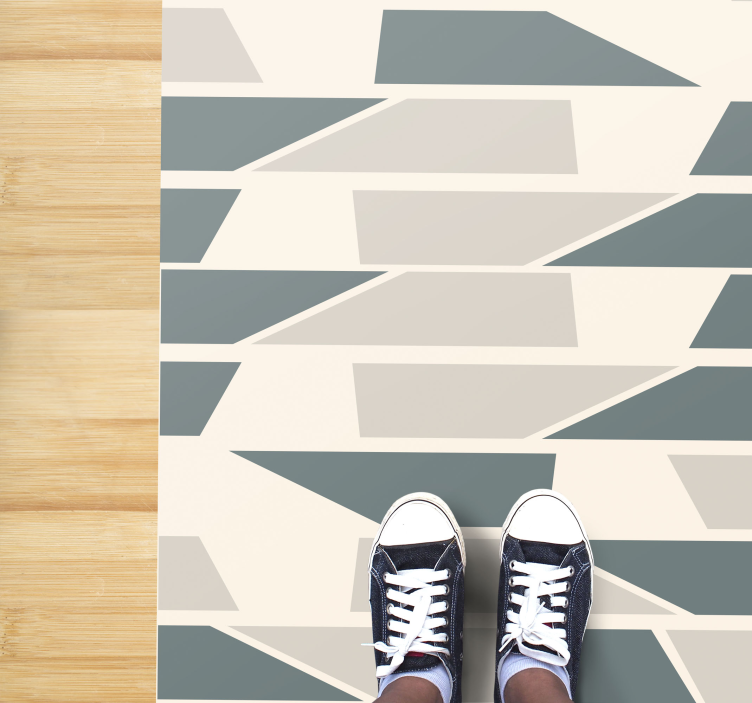 乙烯基地毯几何 抽象角度 - TenStickers