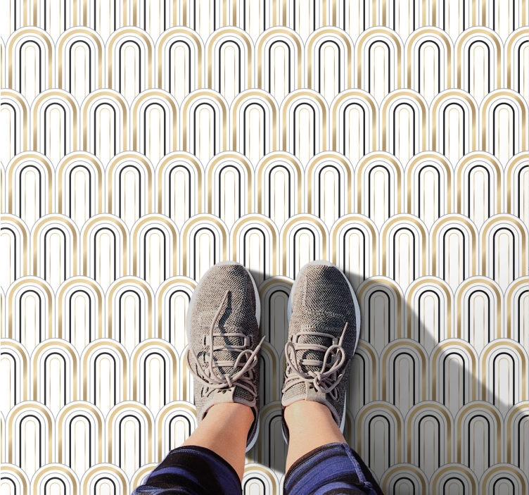 乙烯基地毯几何 拱形图案设计 - TenStickers