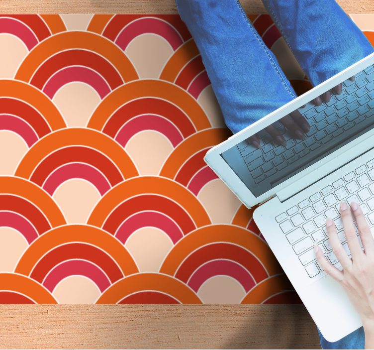 乙烯基地毯几何 色彩缤纷的拱形图案 - TenStickers