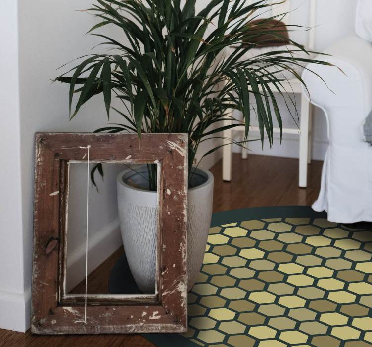 乙烯基地毯几何 几何蜂巢 - TenStickers