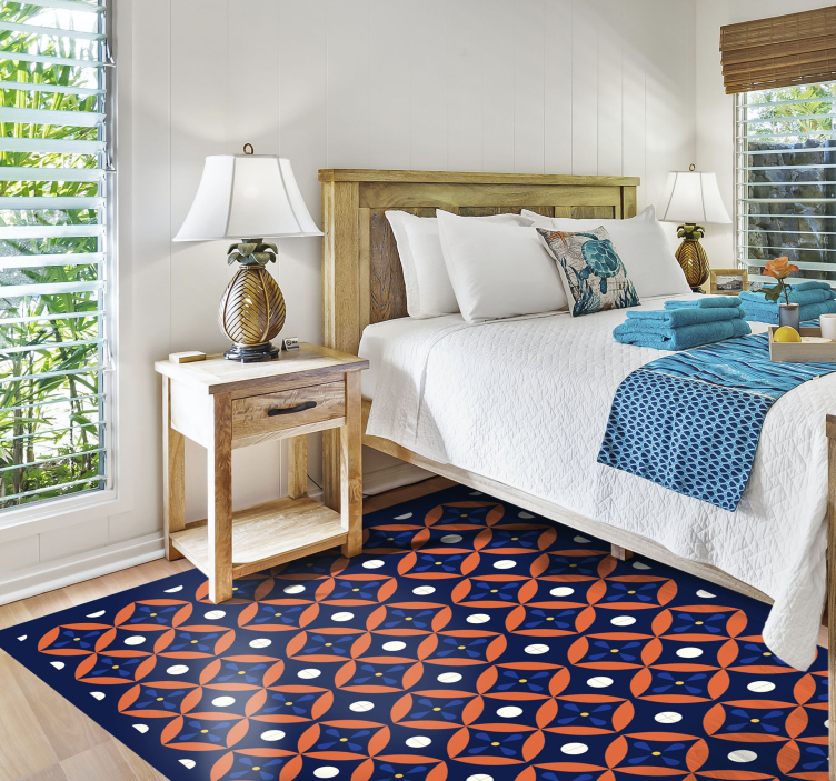 乙烯基地毯几何 几何图案显示 - TenStickers