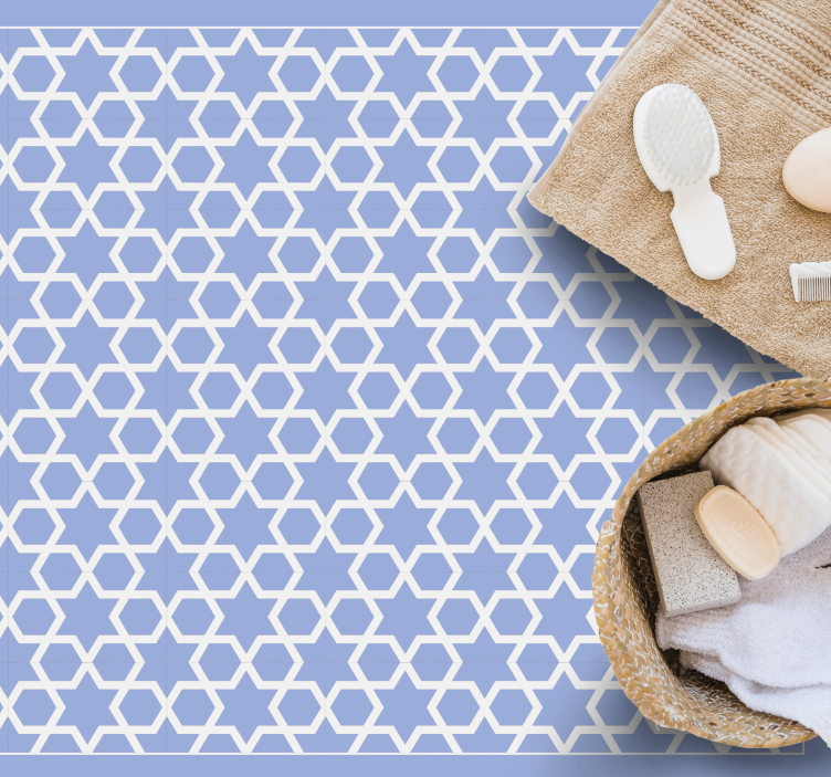 乙烯基地毯几何六角星空图案 - TenStickers