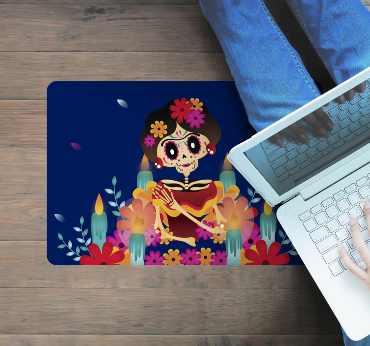 乙烯基地毯万圣节 节日骷髅 - TenStickers