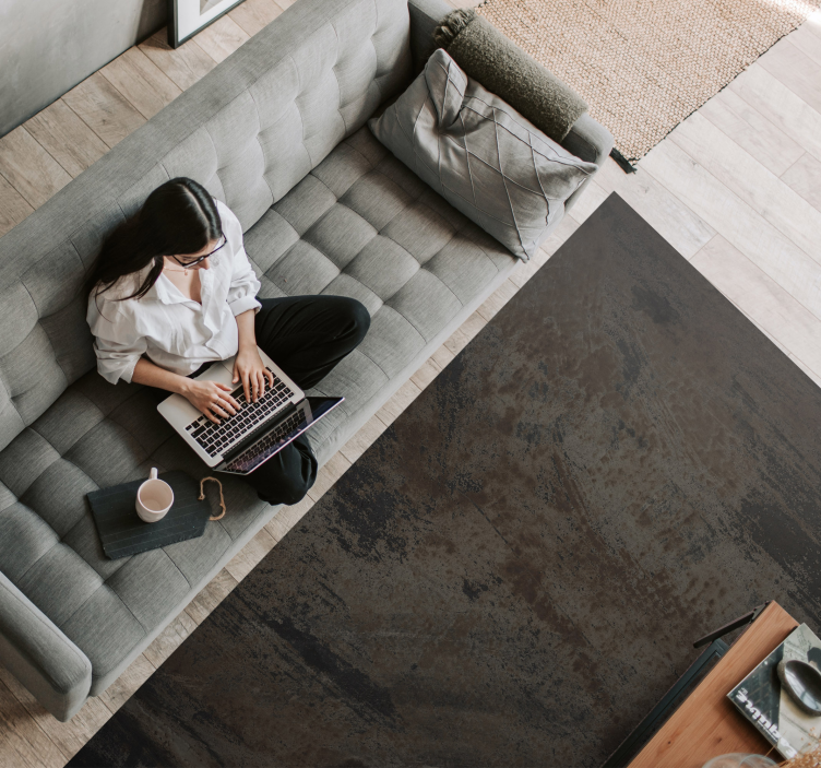 工业灰色生锈铁质感地毯 - TenStickers