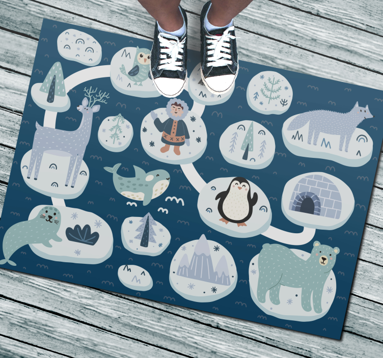 乙烯基地毯 儿童 北极探险 - TenStickers