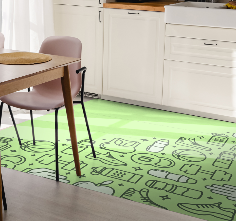 乙烯基地毯 健身用品 - TenStickers