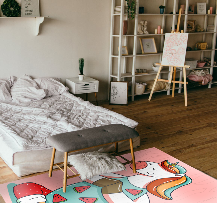 乙烯基地毯 冥想的独角兽 - TenStickers