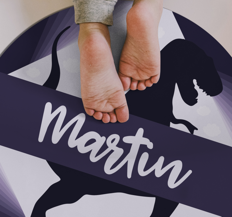 乙烯基地毯与名字的迅猛龙 - TenStickers