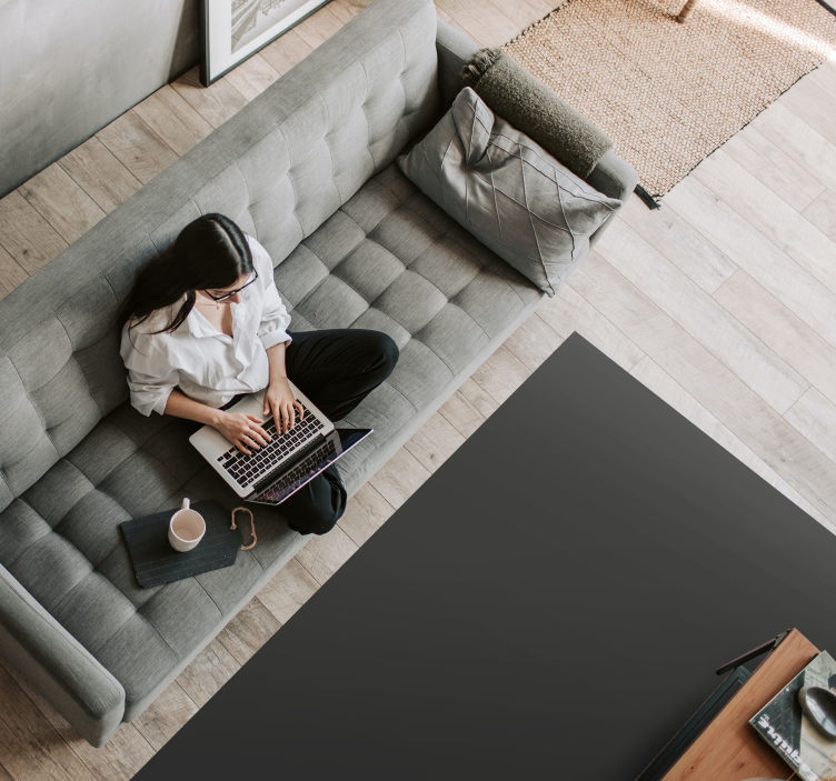 乙烯基地毯客厅黑色款式 - TenStickers