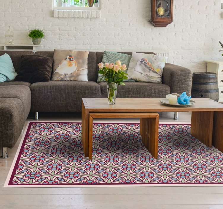 乙烯基地毯客厅生动的构成 - TenStickers