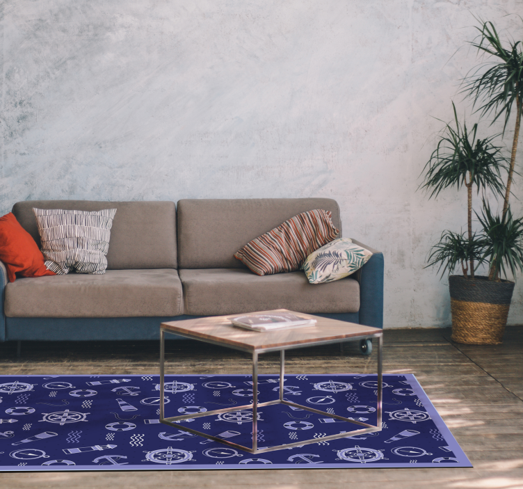 乙烯基地毯客厅 航海主题 - TenStickers