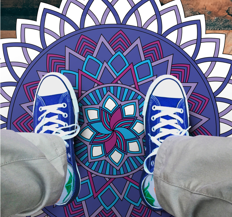 乙烯基地毯精美花卉图案设计 - TenStickers