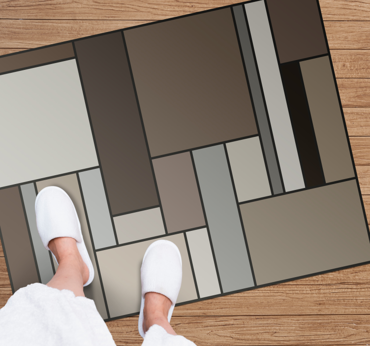 乙烯基地毯现代几何层次设计 - TenStickers