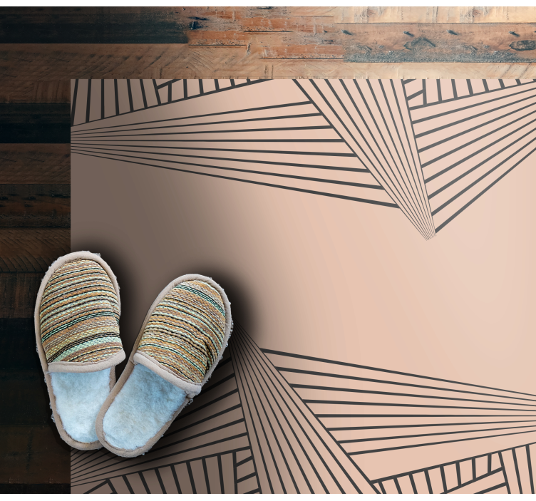 乙烯基地毯呈线性几何图案 - TenStickers