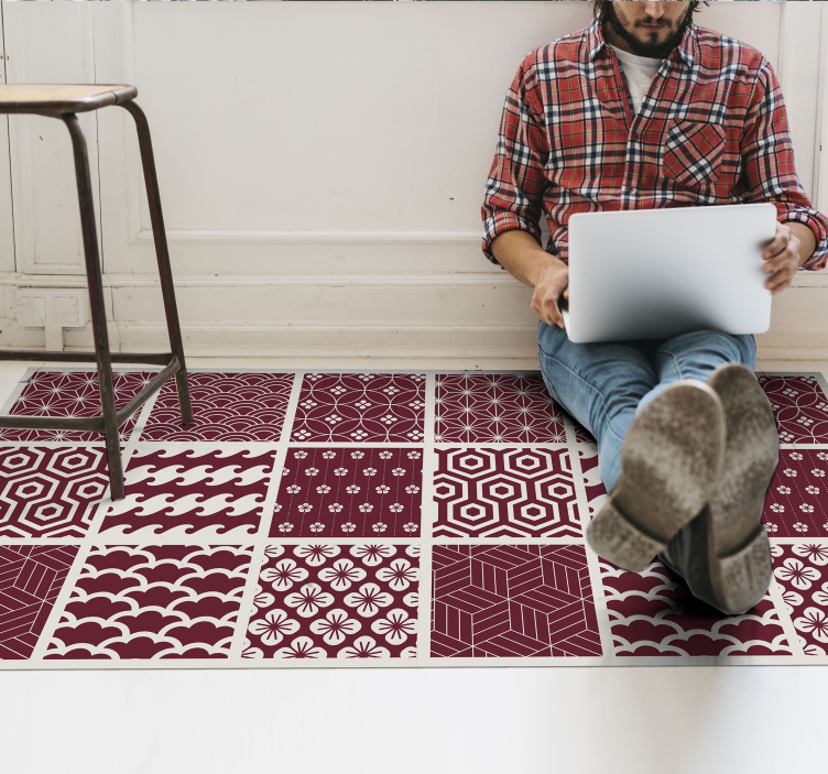 乙烯基地毯镶嵌 图案瓷砖 - TenStickers