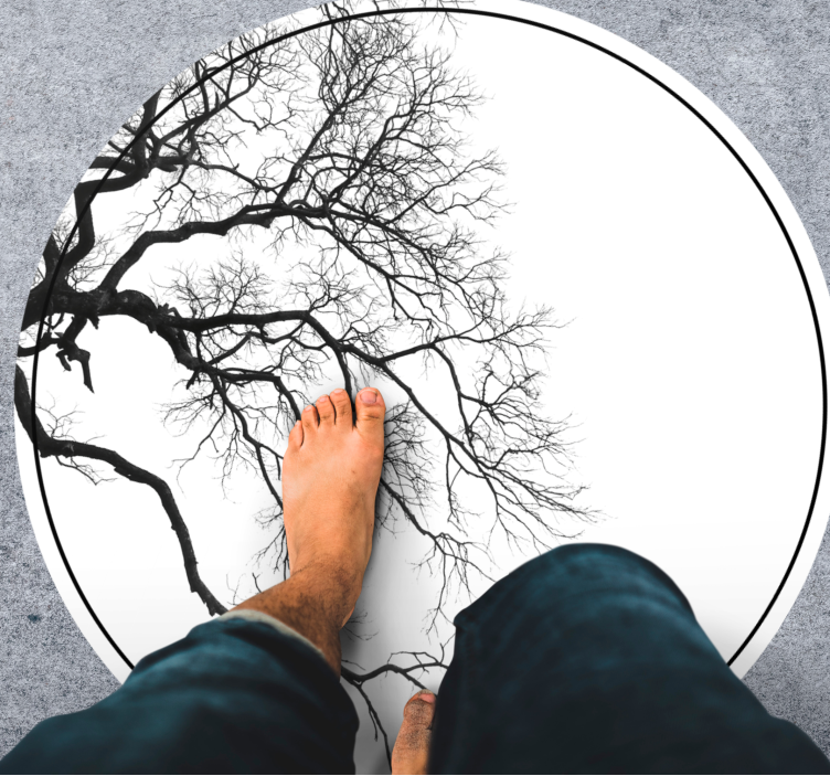 乙烯基地毯特性与树枝剪影艺术相结合 - TenStickers