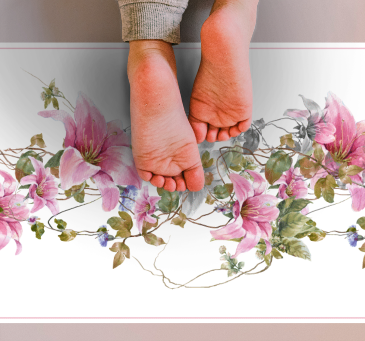 乙烯基地毯特性花卉藤蔓图案 - TenStickers