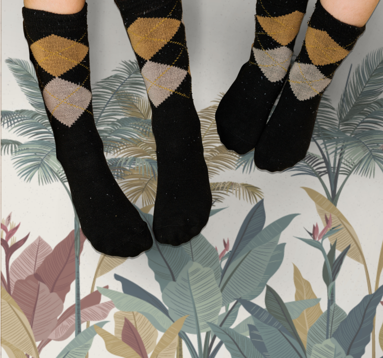 乙烯基地毯特性适合热带植物色彩 - TenStickers