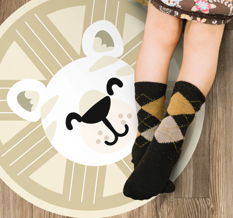 乙烯基地毯托儿所 微笑的狮子图形 - TenStickers