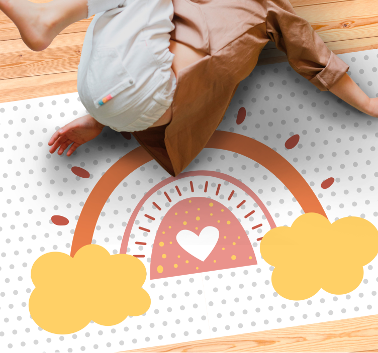 乙烯基地毯托儿所 彩虹云景 - TenStickers