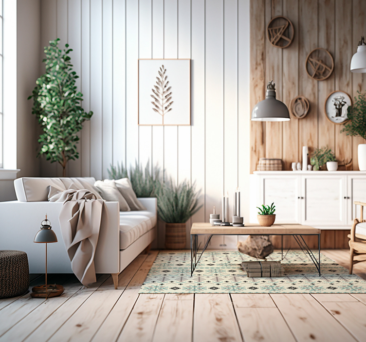 乙烯基地毯 斯堪的纳维亚图案 - TenStickers