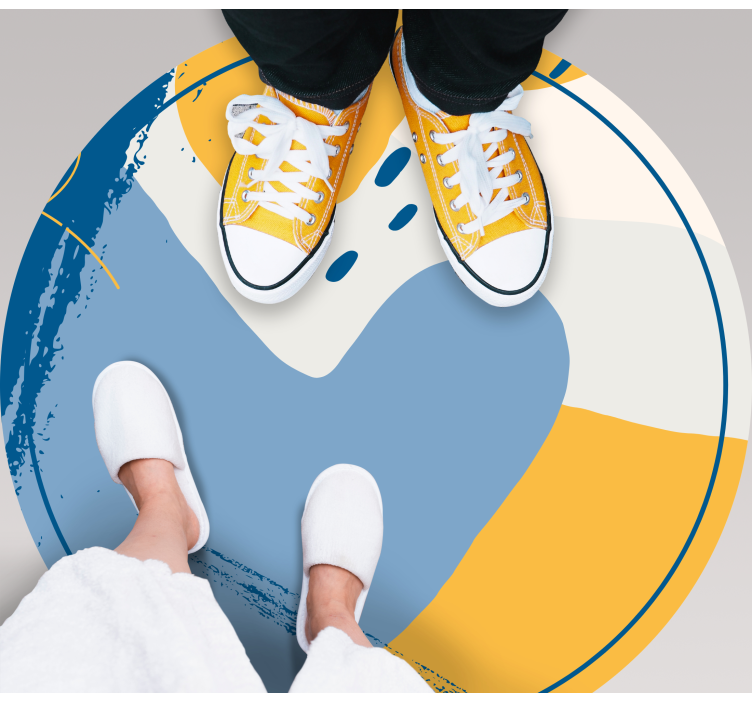 乙烯基地毯 石头效果 圆形艺术 - TenStickers