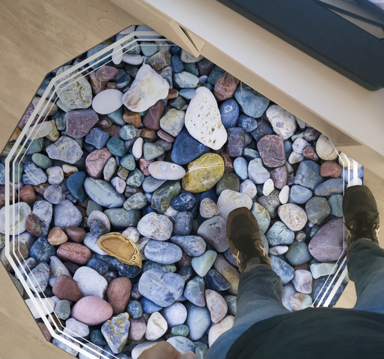 乙烯基地毯  石头效果 卵石错觉 - TenStickers