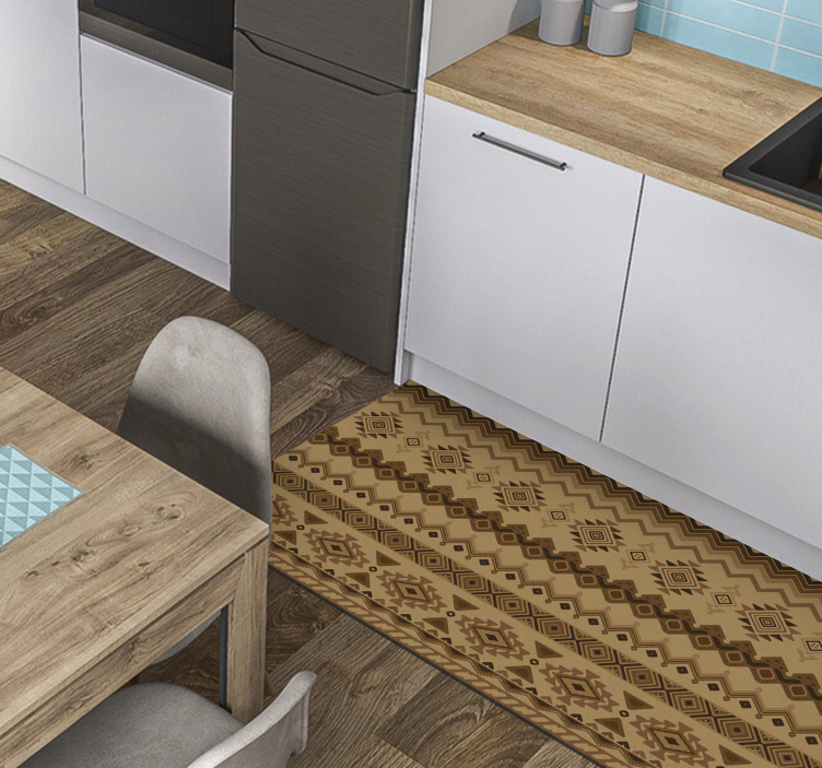 民族乙烯基地毯 部落图案跑步者 - TenStickers