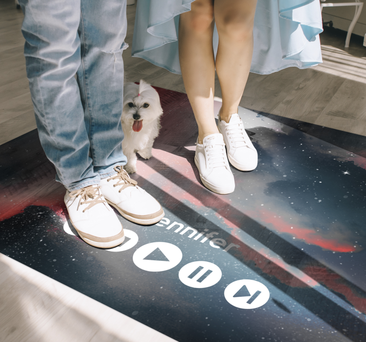 乙烯基地毯定制外太空音乐 - TenStickers