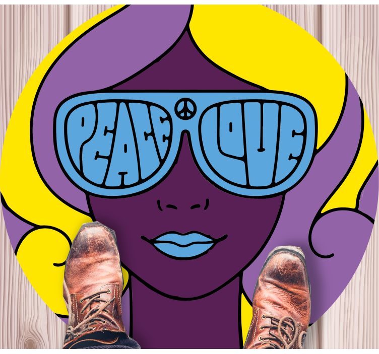 乙烯基地毯和平爱图标 - TenStickers