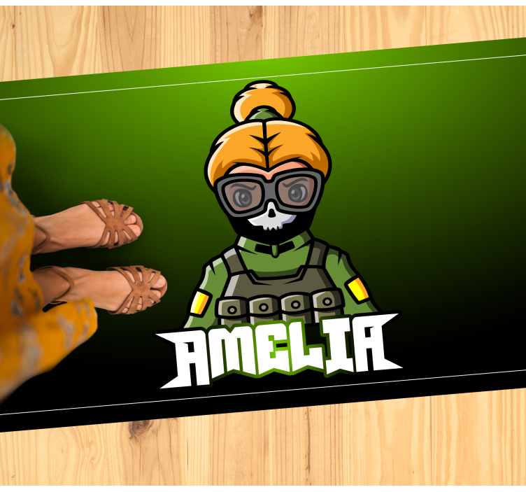 乙烯基地毯定制女兵姓名款 - TenStickers