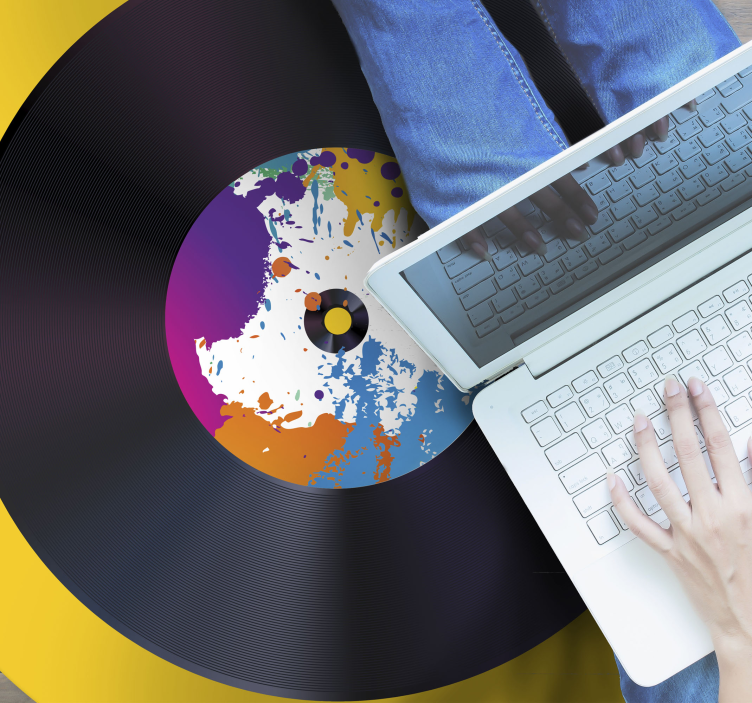 乙烯基地毯质地 抽象飞溅记录 - TenStickers