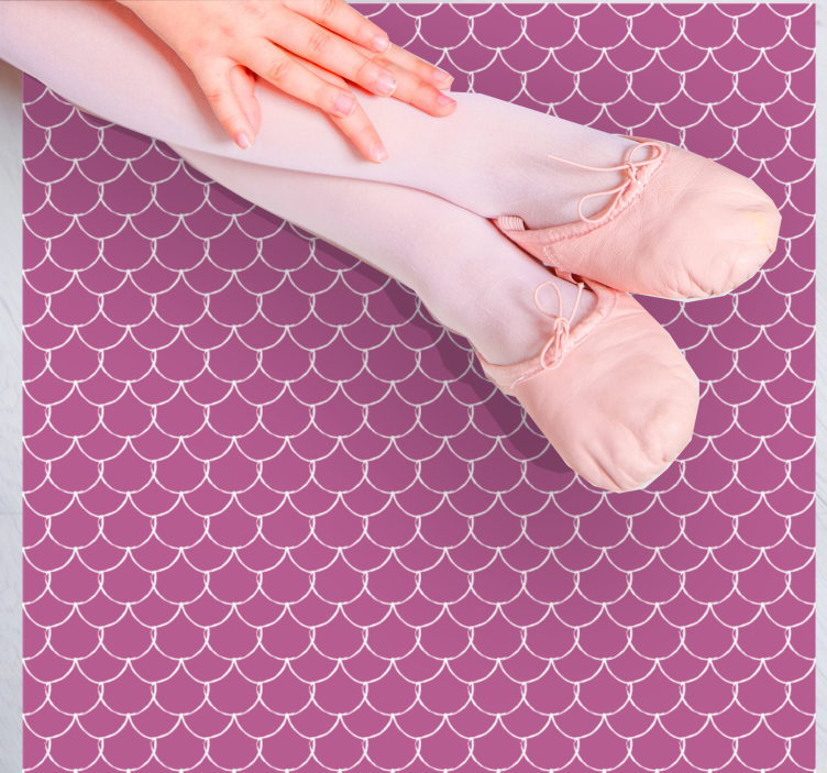 乙烯基地毯 粉色美人鱼鳞片 - TenStickers