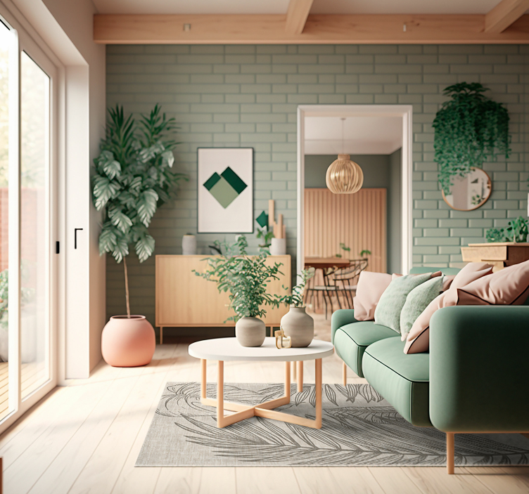 乙烯基花草地毯 熱帶特效織物 - TenStickers