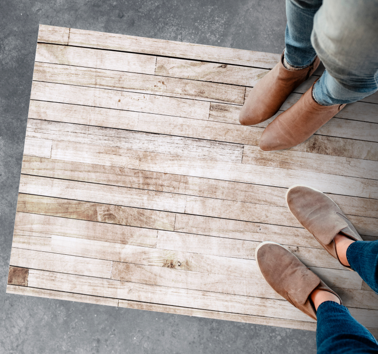 乙烯基地毯木纹轻质木板效果 - TenStickers