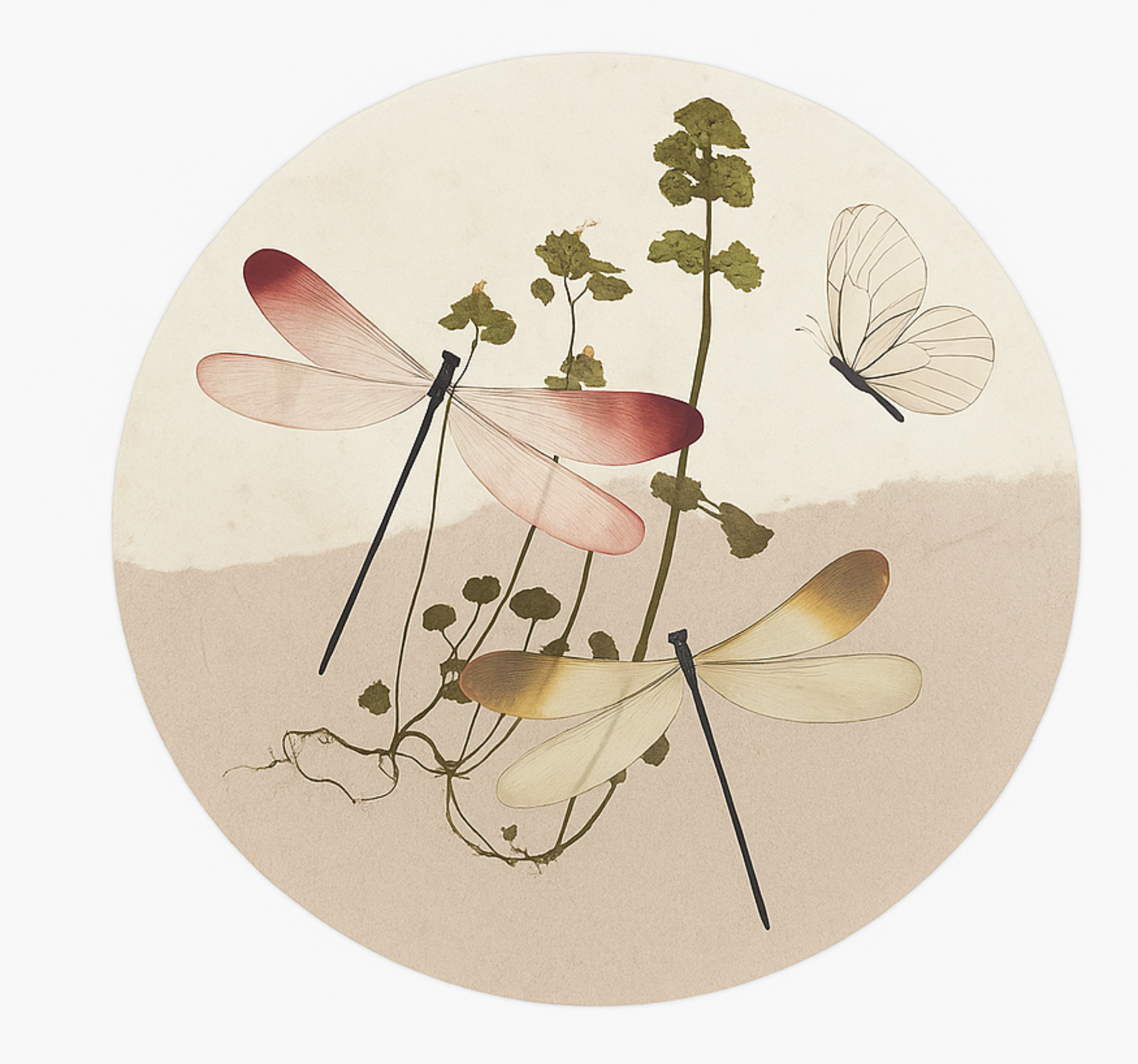 乙烯基地毯饭厅 压制自然拼贴画 - TenStickers