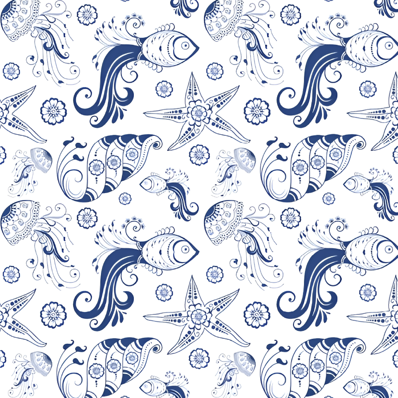 乙烯基地毯动物装饰性海洋生物 - TenStickers