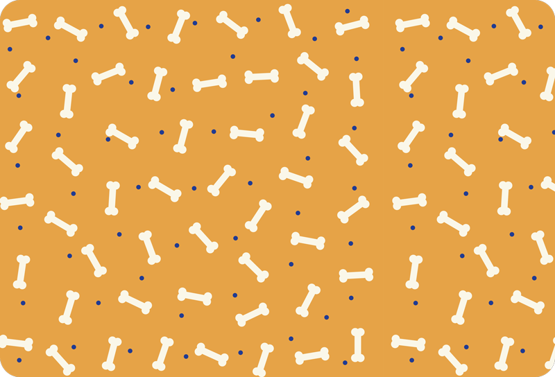 乙烯基地毯动物橙色骨头图案 - TenStickers