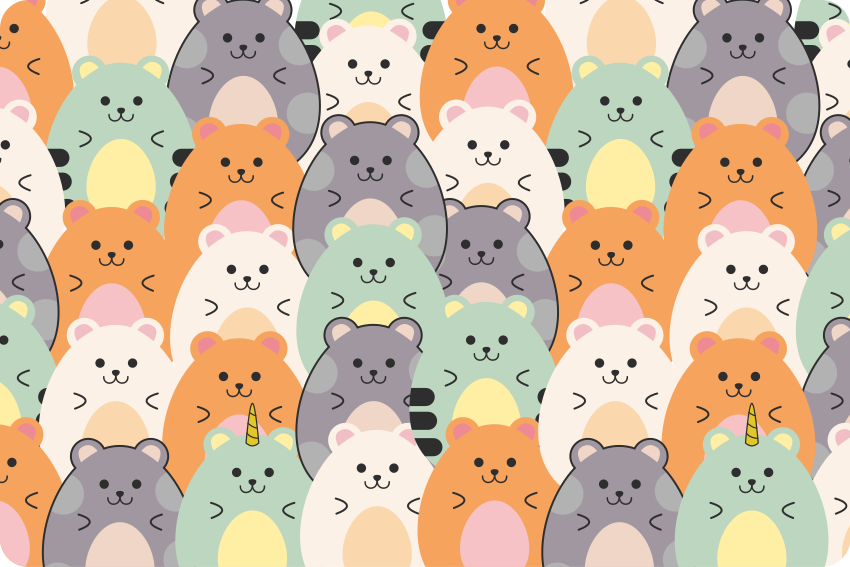 乙烯基地毯动物多色仓鼠在吃东西 - TenStickers