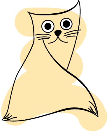 乙烯基地毯动物米色猫咪装饰 - TenStickers